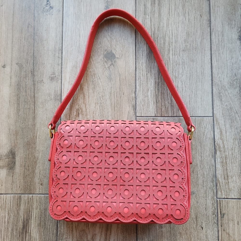 Tory Burch Kelsey Shoulder Bag Poppy Red - Picture 2 of 8
